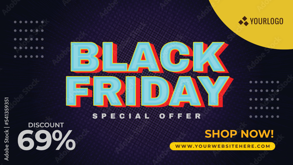 Black Friday Sale Special Offer Discount Banner Black Friday Sale Special Offer Discount Banner