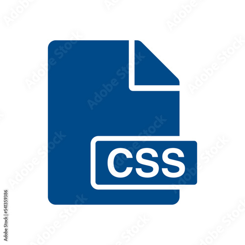 File document icon, CSS symbol design illustration.