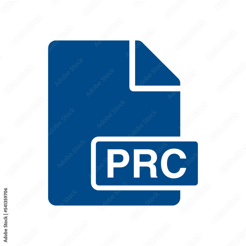 File document icon, PRC symbol design illustration. File document icon, PRC symbol design illustration.
