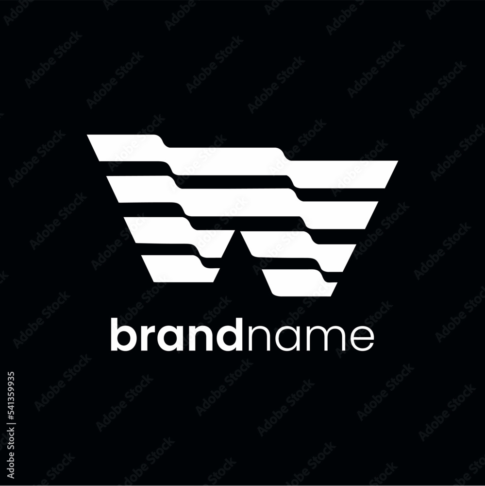 Letter W Logo Design, Simple Minimal Icon