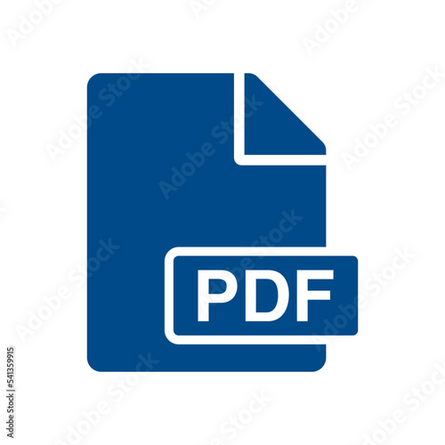File document icon, PDF symbol design illustration.
