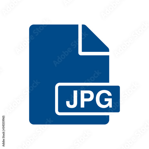 File document icon, JPG symbol design illustration.