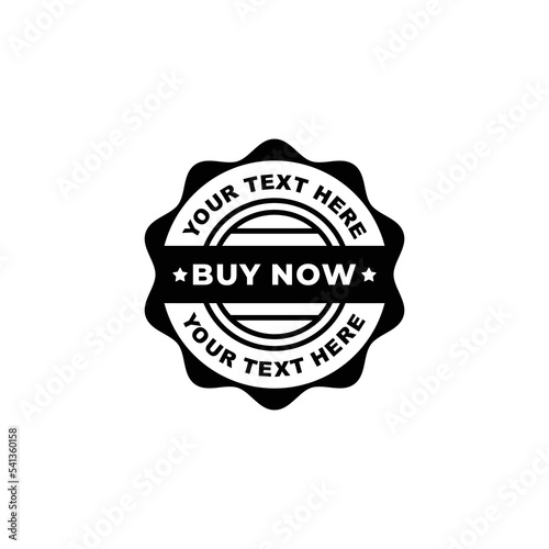 Buy now stamp icon vector