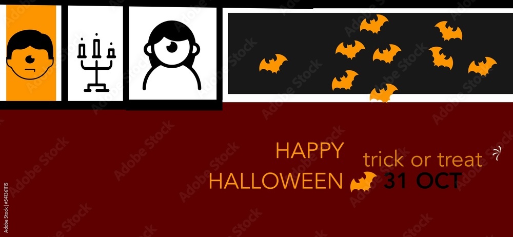 Halloween theme banner or background