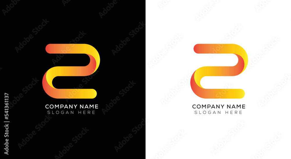 Modern minimal letter z logo design with gradient Modern minimal letter z logo design with gradient
