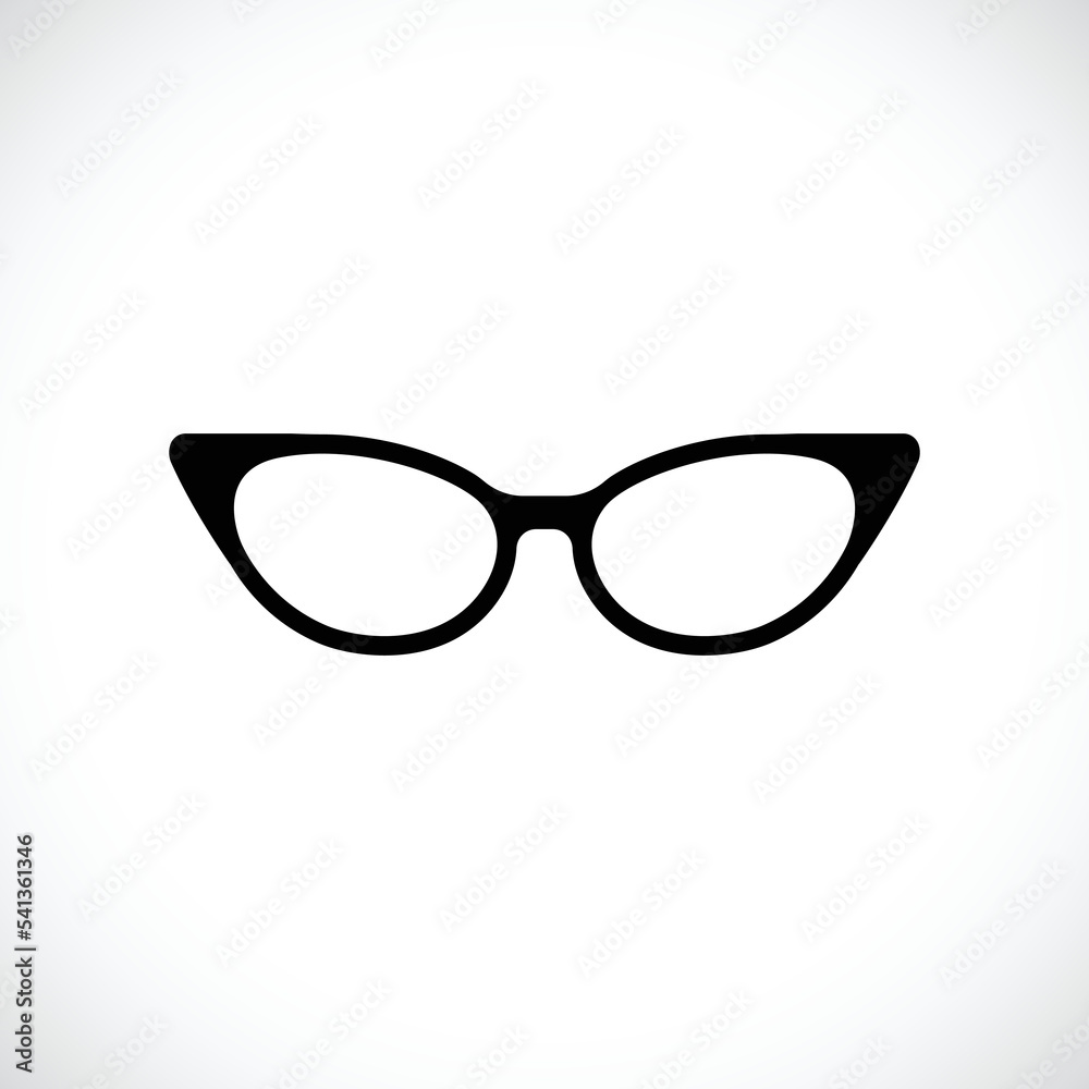 Glasses icon, eyeglasses sign and symbol. Vector illustration.