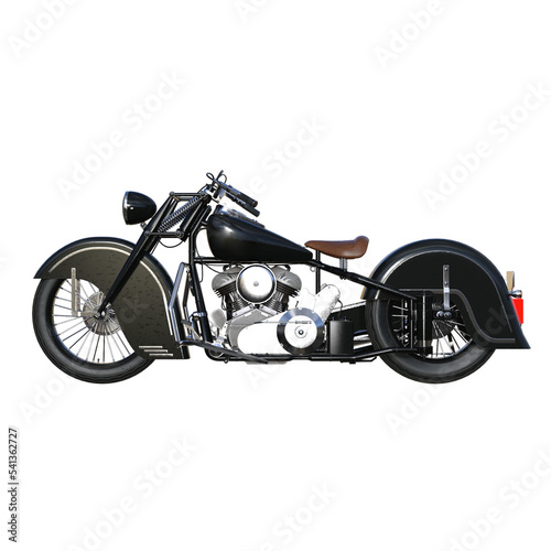 classic motorcycles bike 3d rendering