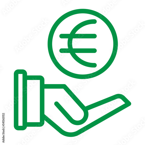 euro in hand