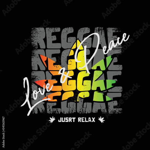 Reggae illustration typography. perfect for designing t-shirts, shirts, hoodies, poster, print