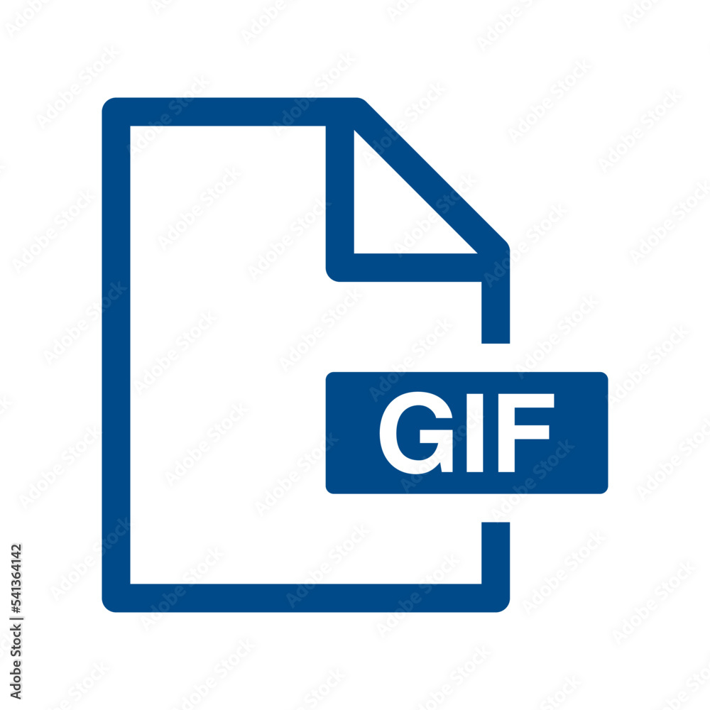 File document outline icon, GIF symbol design illustration. File document outline icon, GIF symbol design illustration.