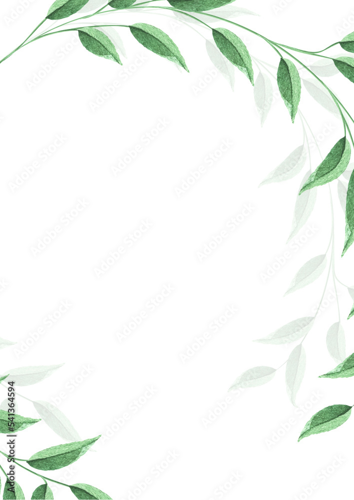 A4 Leaf Floral Romantic Wedding Background