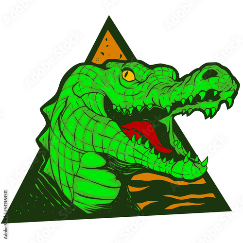 Crocodile illustration png mascot