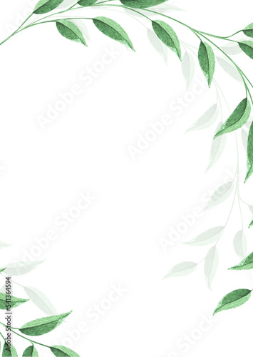 A4 Leaf Floral Romantic Wedding Background