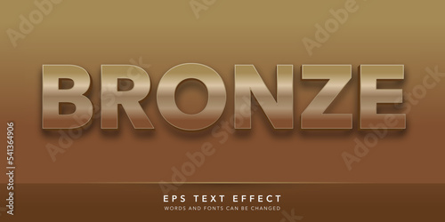 bronze 3d editable text effect