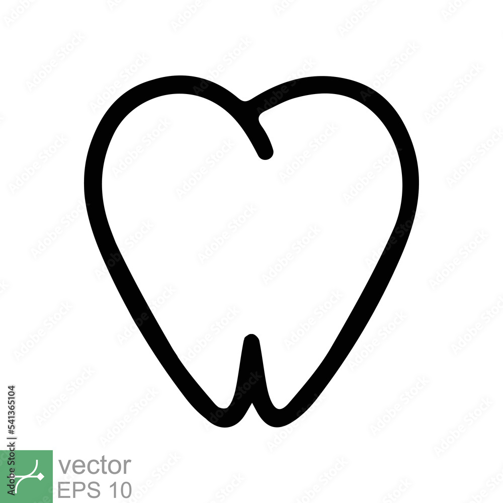 Tooth icon. Simple outline style. Dental treatment and tooth care, health oral, dentistry, toothache medical concept. Thin line vector illustration isolated on white background. EPS 10. Tooth icon. Simple outline style. Dental treatment and tooth care, health oral, dentistry, toothache medical concept. Thin line vector illustration isolated on white background. EPS 10.