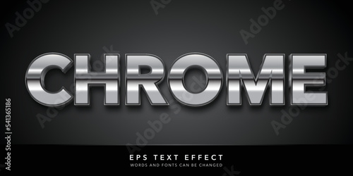 chrome 3d editable text effect
