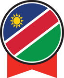 Grunge Namibia flag, the flag of Grunge Namibia, vector illustration.