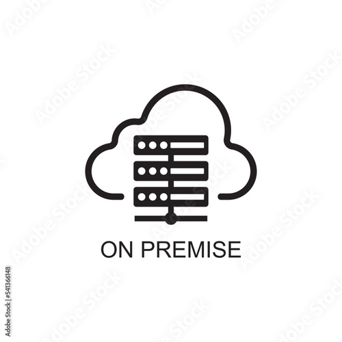on premise icon , technology icon