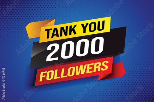 	
thank you 2k 2000 followers tag. Banner design template for marketing. Last chance promotion or retail. background banner modern graphic design for store shop, online store, website, landing page