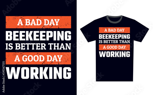 Beekeeping T Shirt Design Template Vector