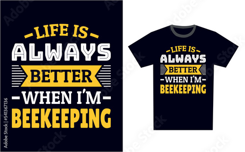 Beekeeping T Shirt Design Template Vector