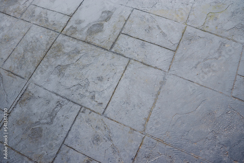 Slika na platnu patterned grey stamped concrete in full frame