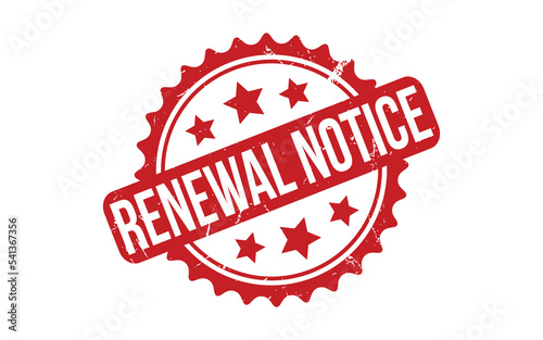 Renewal Notice Rubber Stamp Seal Vector