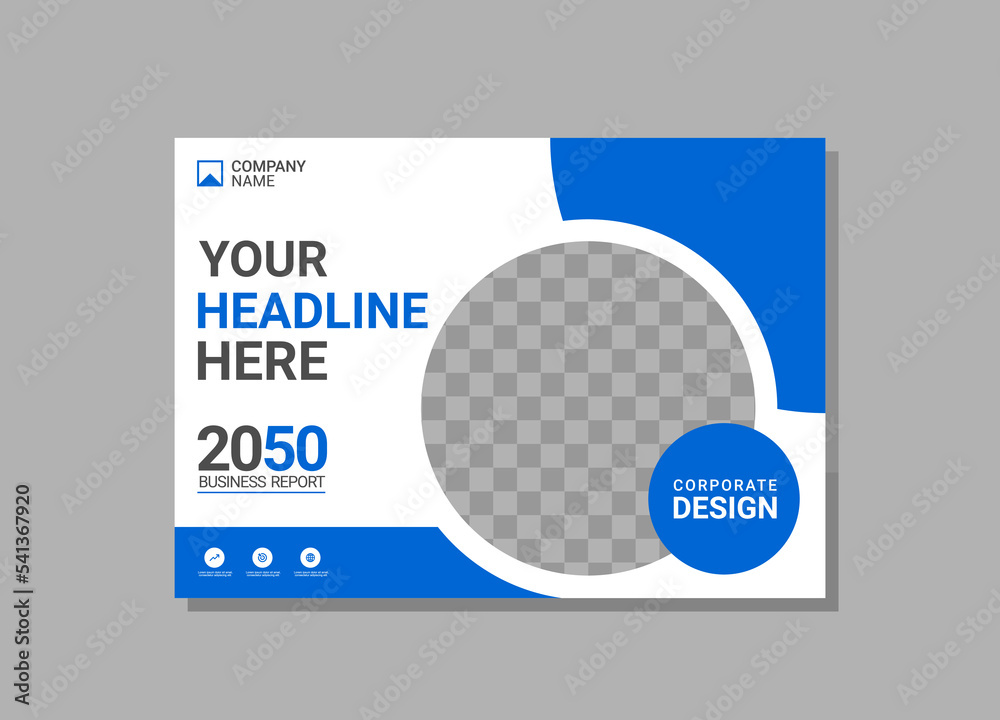 Corporate book cover horizontal design Corporate book cover horizontal design