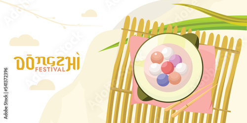 Dongzhi festival illustration . Winter solstice festival