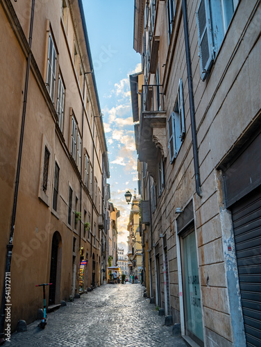 Rome streets tourism in summer vacation