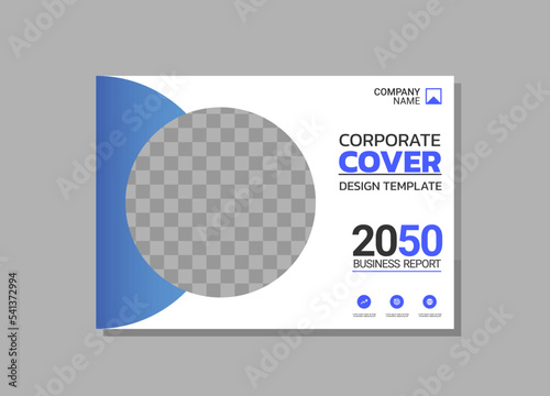 Corporate book cover horizontal design