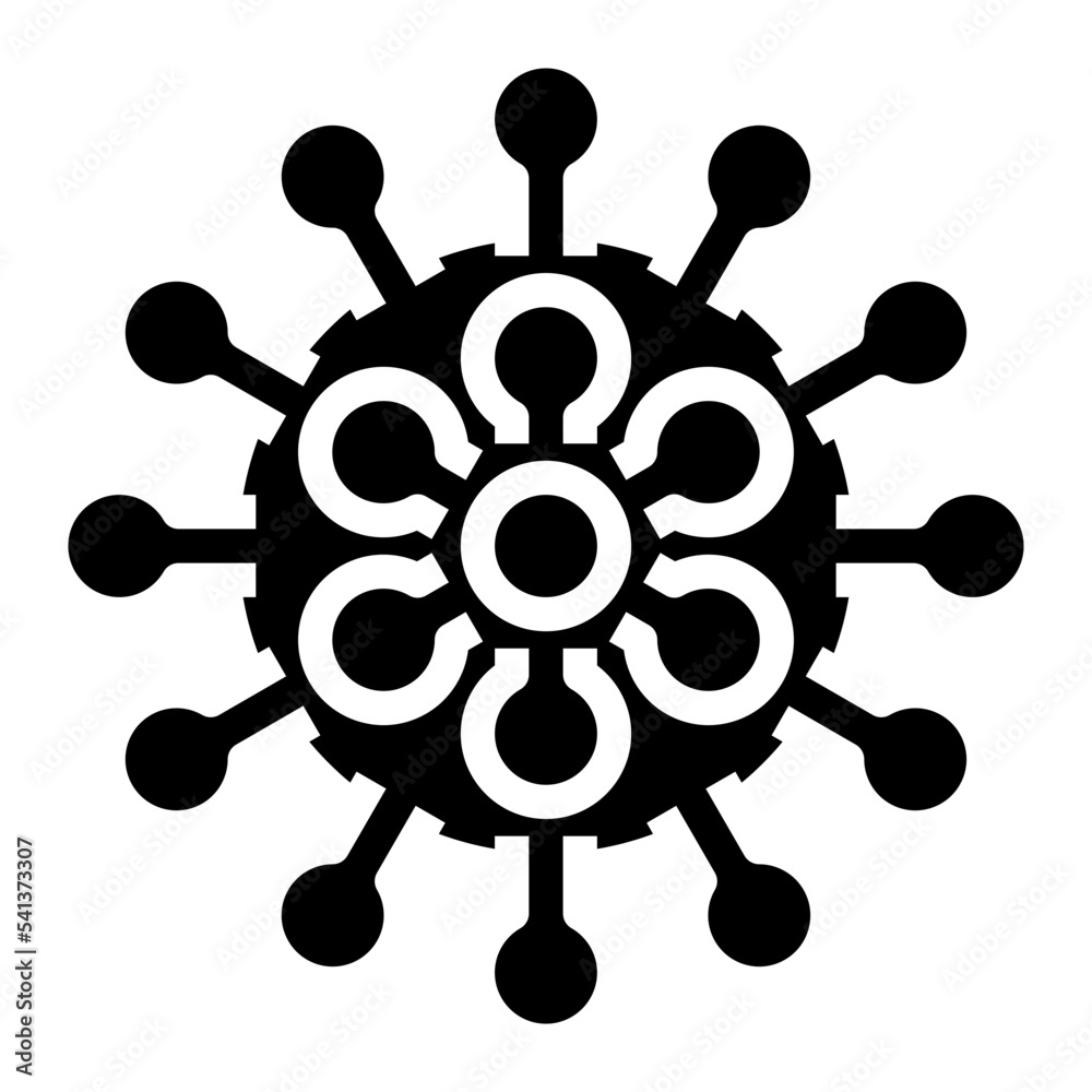 Fototapeta premium virus glyph icon
