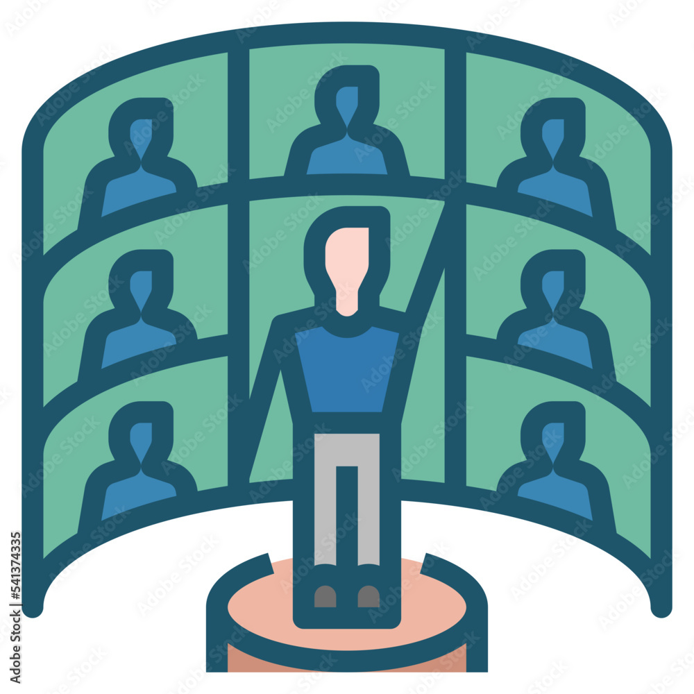 virtual events icon Stock Vector | Adobe Stock