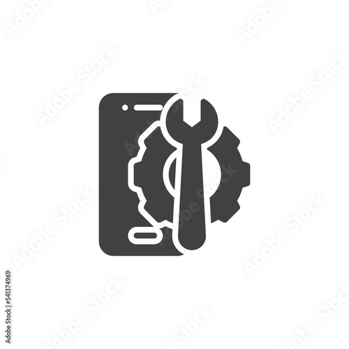 Mobile phone repair vector icon