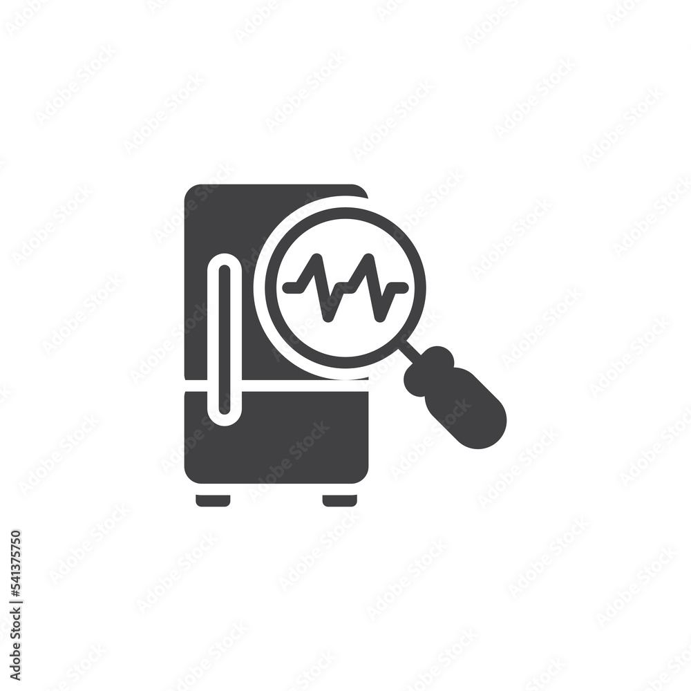 Fridge diagnostic vector icon Fridge diagnostic vector icon