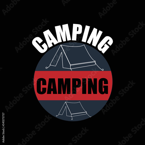 Camping T-shirt design