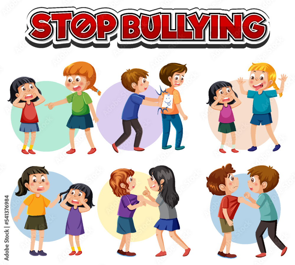 Bullying kids character collection Bullying kids character collection