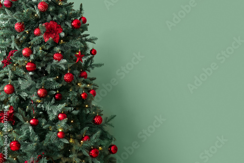 Big Christmas tree with dec...