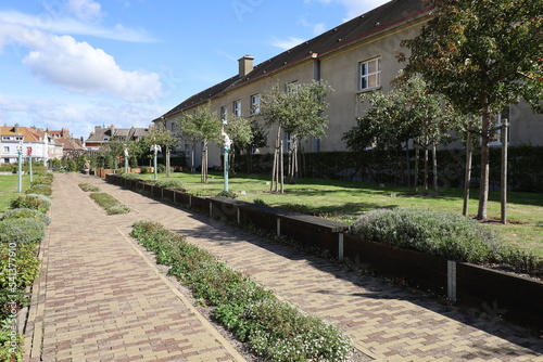 Le jardin Tudor, ville de Calais, département du Pas de Calais, France