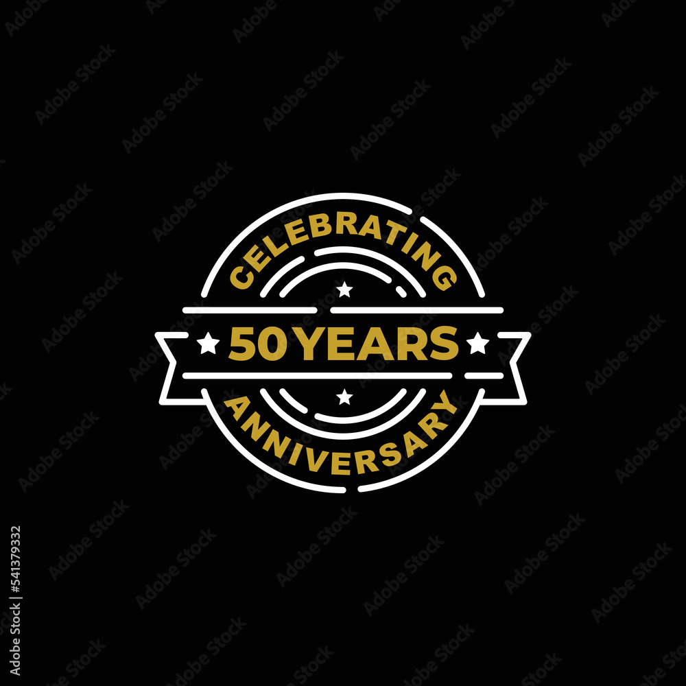 Obraz premium 50 years anniversary celebrating logo vector