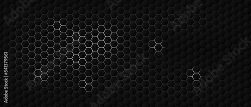 Bee hive pattern on black background.