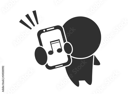 スマホ　ミュージック　人間
