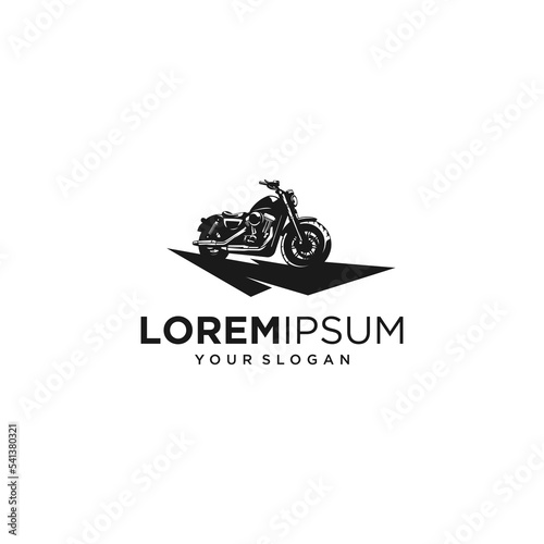 bobber motorcycle silhouette logo