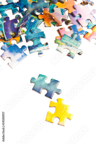jigsaw puzzle pieces isolated