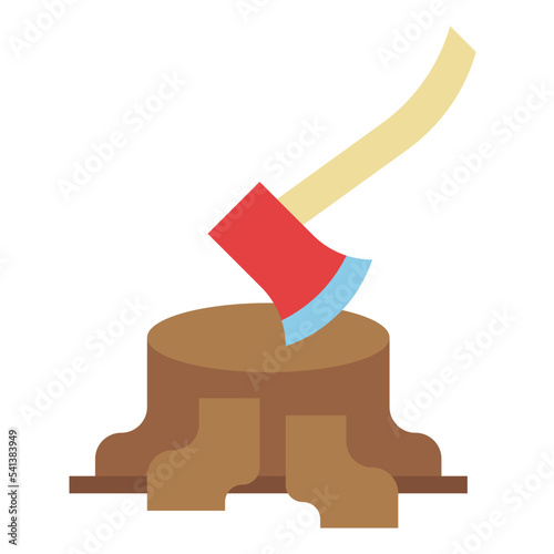 deforestation flat icon