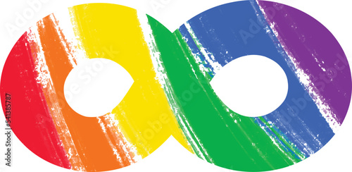 vector rainbow paint stroke textured, colorful stripes in color of LGBT community. Artistic watercolor hand drawn brush background template, design element for Pride Month, LGBTQ celebration