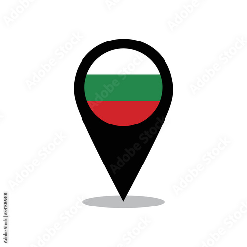 Free Download Vector illustration of Bulgarian State flag with pin design - GFXLoad