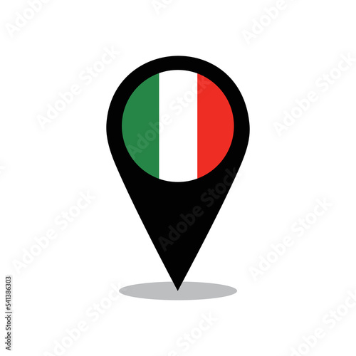 Vector illustration of Italian flag with pin design Free Download Vector illustration of Italian flag with pin design - GFXLoad