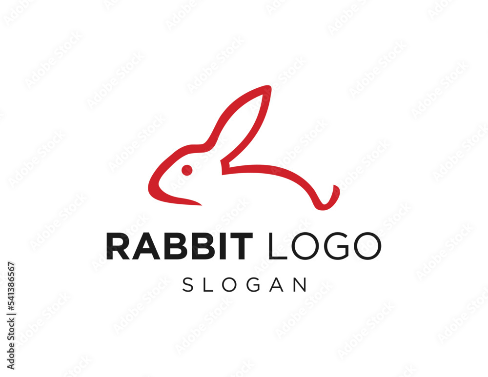 Fototapeta premium Logo about Rabbit on a white background. created using the CorelDraw application.