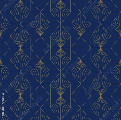 Art deco geometric pattern background Free Vector